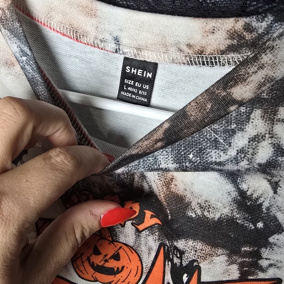Halloween Tie-Dye Pumpkin Graphic Long Sleeve - Picture 3 of 3